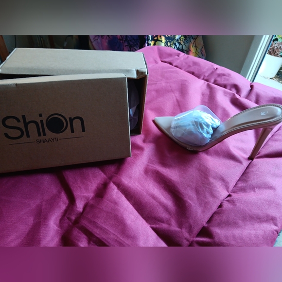 Shion Nude & Clear Heels - Picture 3 of 6